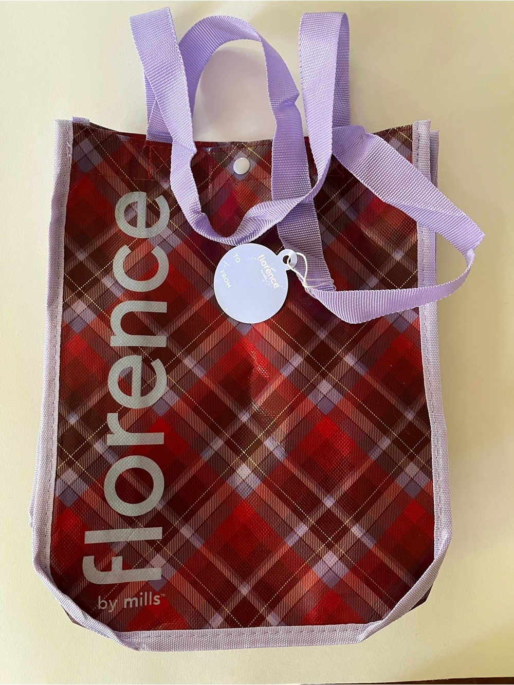 NWT Florence by Mills Plaid Tote Bag